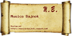 Musics Bajnok névjegykártya